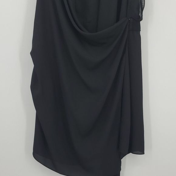 City Chic Elegant Black Asymmetrical Dress - Picture 5 of 16